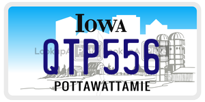 QTP556  license plate in IA