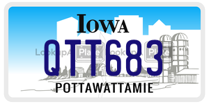 QTT683  license plate in IA