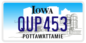 QUP453  license plate in IA