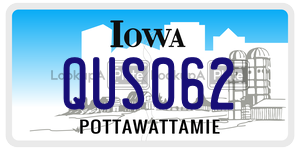 QUS062  license plate in IA