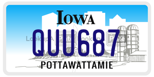 QUU687  license plate in IA