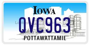 QVC963  license plate in IA