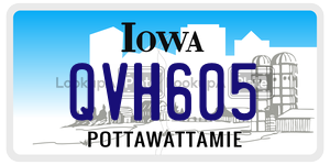 QVH605  license plate in IA