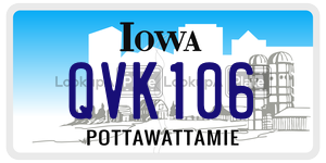 QVK106  license plate in IA