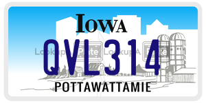 QVL314  license plate in IA