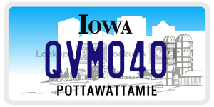 QVM040  license plate in IA