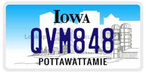 QVM848  license plate in IA