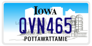 QVN465  license plate in IA