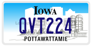 QVT224  license plate in IA