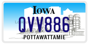 QVV886  license plate in IA