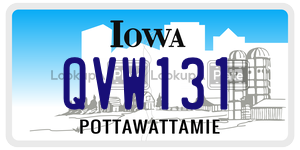 QVW131  license plate in IA