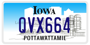 QVX664  license plate in IA