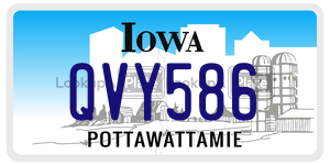 QVY586  license plate in IA