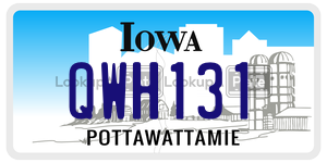 QWH131  license plate in IA