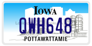 QWH648  license plate in IA