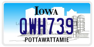 QWH739  license plate in IA