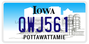 QWJ561  license plate in IA