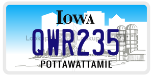 QWR235  license plate in IA