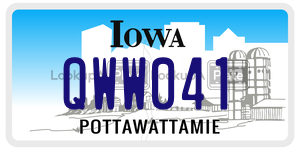 QWW041  license plate in IA