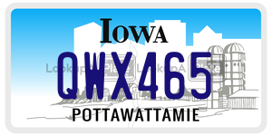 QWX465  license plate in IA