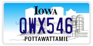 QWX546  license plate in IA