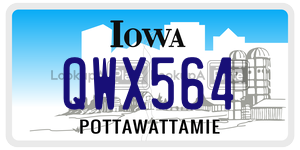 QWX564  license plate in IA