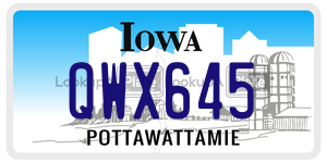 QWX645  license plate in IA