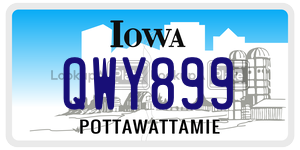 QWY899  license plate in IA