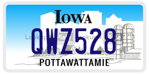 QWZ528  license plate in IA