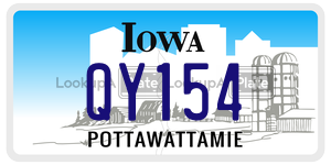 QY154  license plate in IA