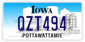 QZT494  license plate in IA