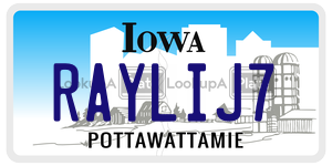 RAYLIJ7  license plate in IA