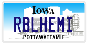 RBLHEMI  license plate in IA