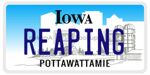 REAPING  license plate in IA