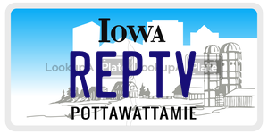 REPTV  license plate in IA