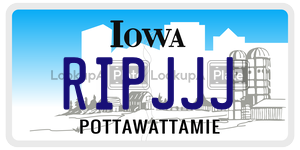 RIPJJJ  license plate in IA