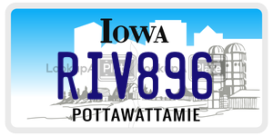 RIV896  license plate in IA