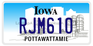 RJM610  license plate in IA