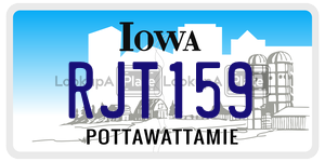 RJT159  license plate in IA