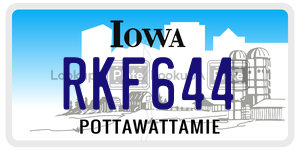 RKF644  license plate in IA