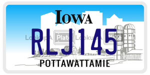 RLJ145  license plate in IA