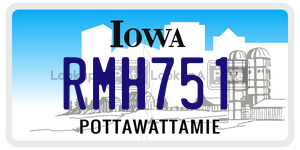 RMH751  license plate in IA