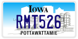 RMT526  license plate in IA