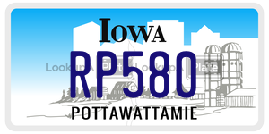 RP580  license plate in IA