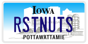RSTNUTS  license plate in IA