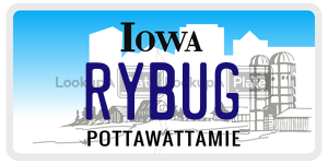RYBUG  license plate in IA