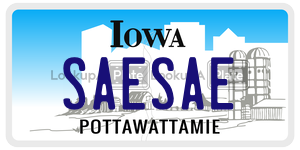SAESAE  license plate in IA