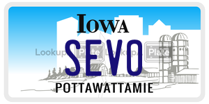 SEVO  license plate in IA