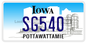 SG540  license plate in IA