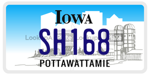 SH168  license plate in IA